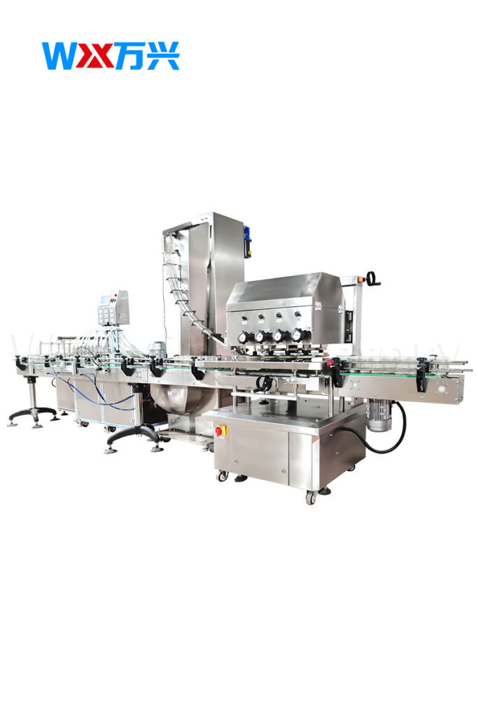 Liquid Filling Enhancement Cap Sorting Eight-Wheel Cap Rolling Integrated Machine