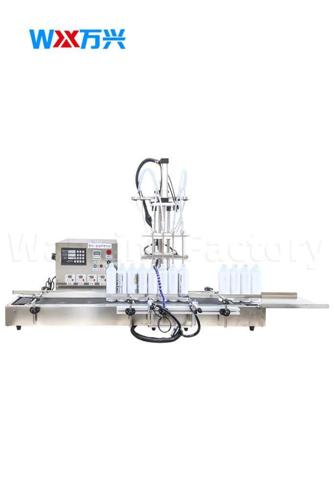 Four-head synchronous lifting liquid filling equipment